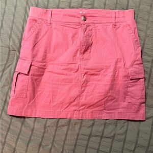 Tickle Me Peach Cargo Mini Skort